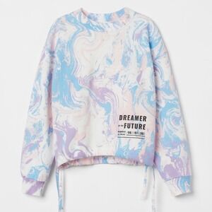 H&M Kids Dreamer Future Marble Swirl Pullover‎ Sweatshirt Top Size 16 18